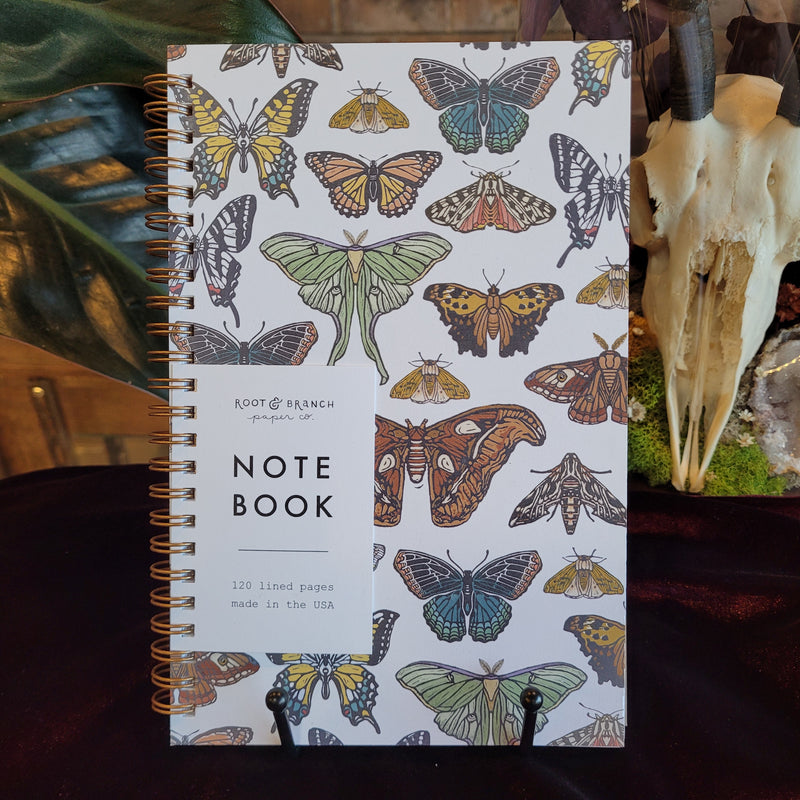 Butterfly & Moth Spiral Notebook