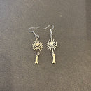 Raccoon Toe Bone Eye Earrings