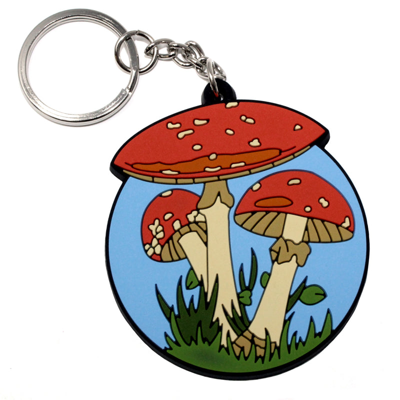 Mushroom Rubber Keychain