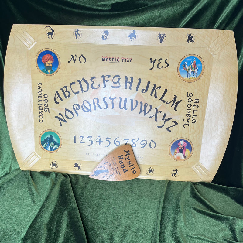 Vintage Haskelite Mystic Tray Ouija Board Game and Wood Planchette