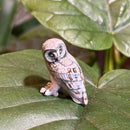 Mini Ceramic Great Gray Owl Figurine