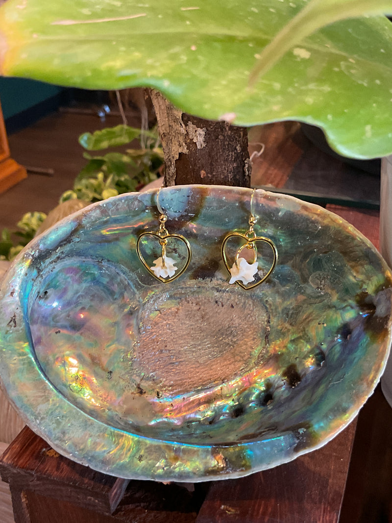 Snake vertebrae heart hoops
