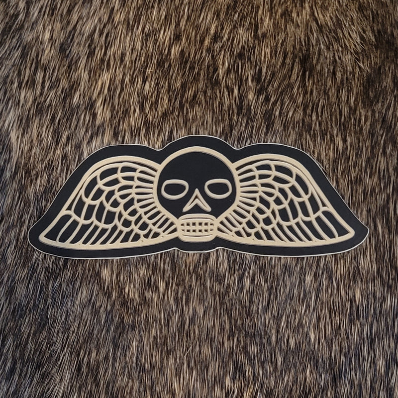 Winged Skull Sticker