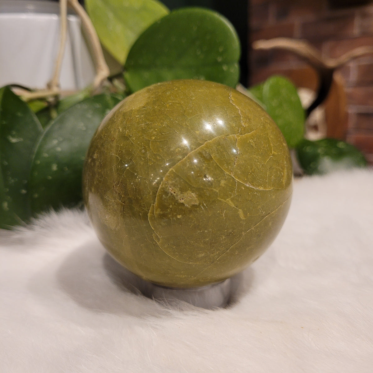 グリーンオパールスフィアNo.2887 Green Opal Sphere