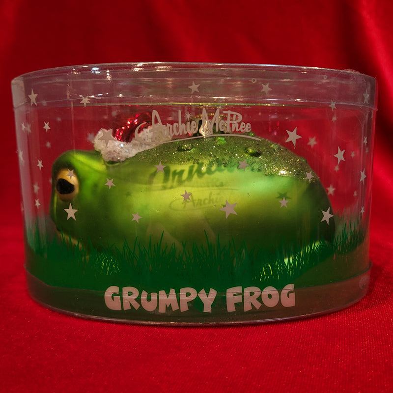 Grumpy Frog Ornament