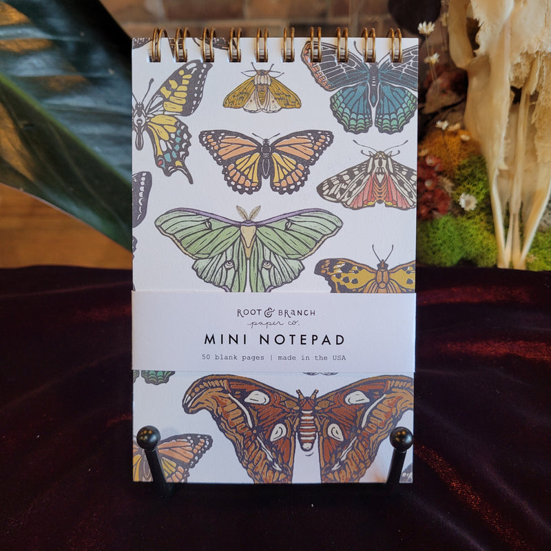 Butterfly & Moth Mini Spiral Notepad