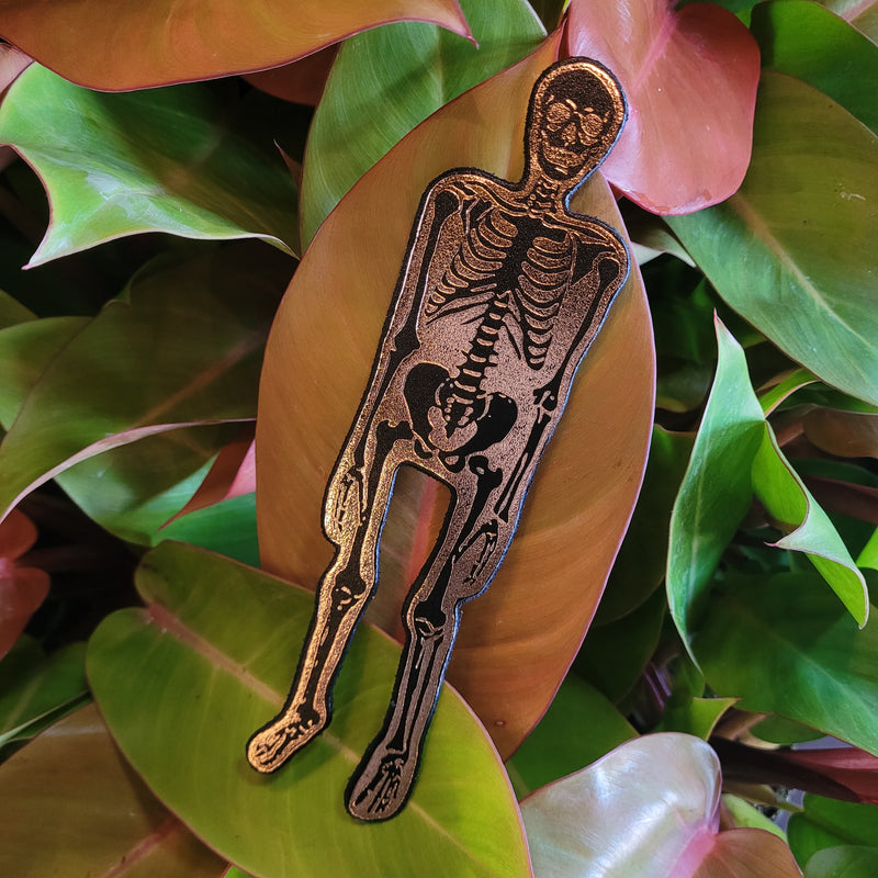 Skeleton Leather Bookmark