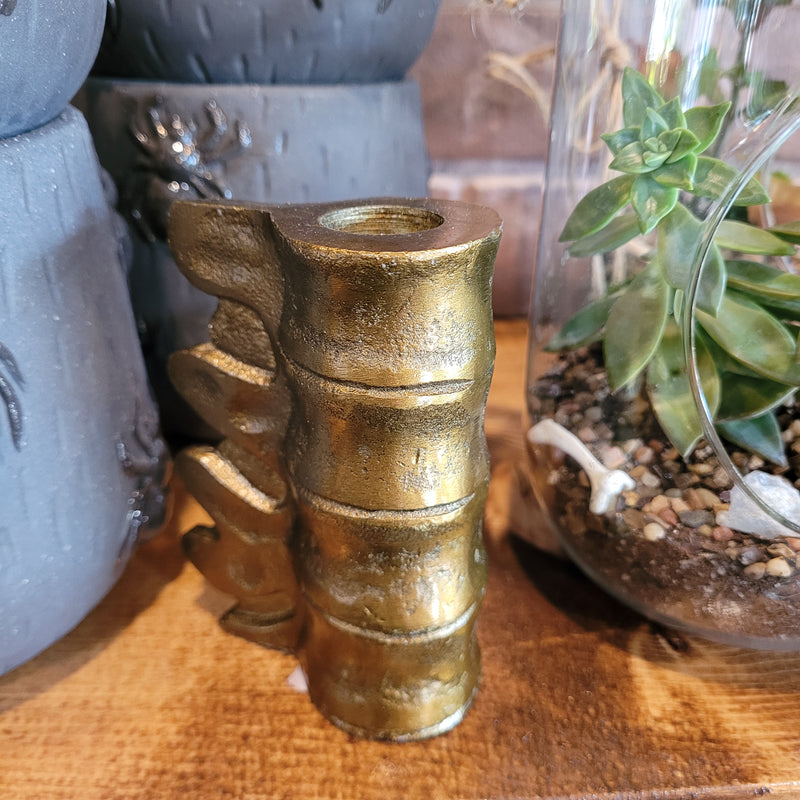 Golden Lumbar Candleholder