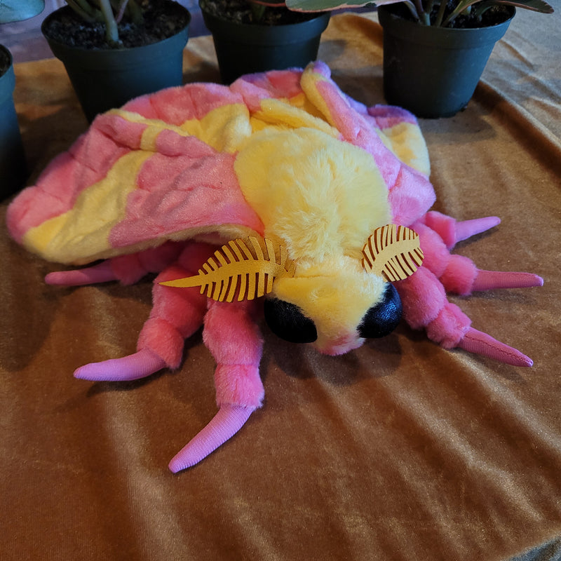 Lifelike Rosy Maple Moth Plush Toy