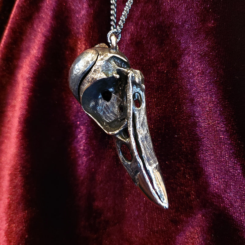 Magpie Skull Locket