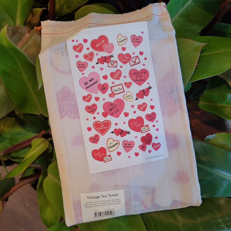 Valentine Hearts Tea Towel