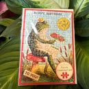 Happy Birthday Frog Puzzle Greeting Card