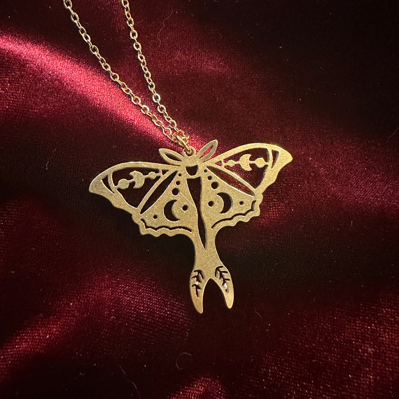 Luna Moth Necklace