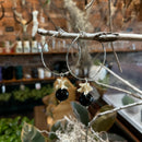 Obsidian Snake Vertebra Hoops