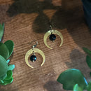 Obsidian Moon Earrings