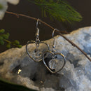 Clear Quartz Heart Earrings