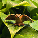 Mini Ceramic Brown Bat Figurine