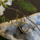 Clear Quartz Heart Earrings