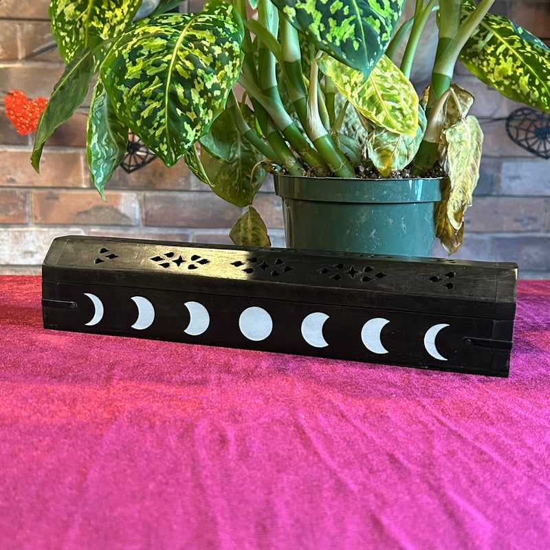 Moon Phase Incense Burner Box