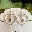 Silver Heart Teeth Earrings