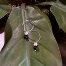 Obsidian Snake Vertebra Hoops