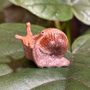 Mini Ceramic Garden Snail Figurine