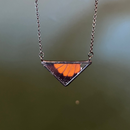 Queen Butterfly Small Triangle Necklace