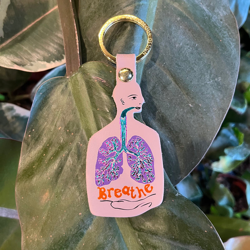 Breathe Leather Keychain