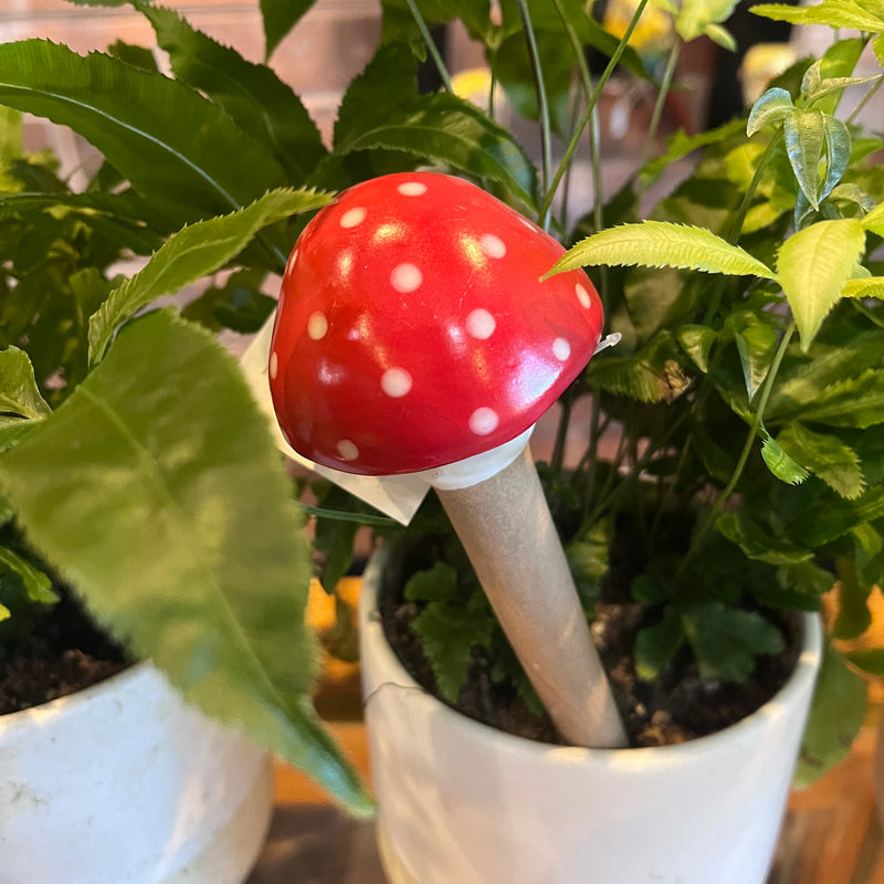 Red Mushroom Plant Stick