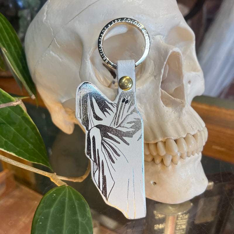 Ghost Leather Keychain