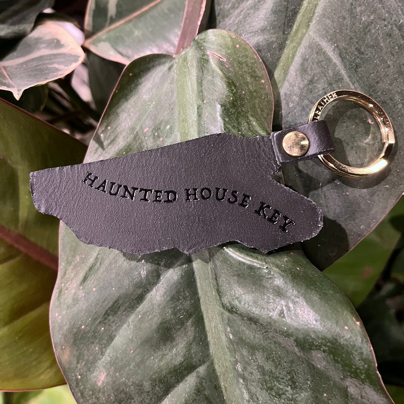 Ghost Leather Keychain