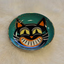 Halloween Cat Round Ceramic Dish