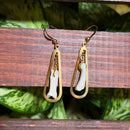Bobcat Toe Bone Teardrop Earrings