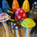 10" Ceramic Mushroom Garden Stake