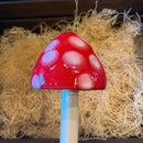 10" Ceramic Mushroom Garden Stake