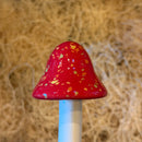 8" Ceramic Mushroom Garden Stake