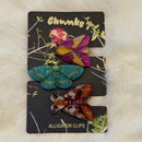 Moth Alligator Hairclips