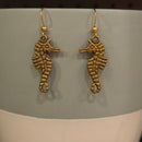 Brass Seahorse Earrings