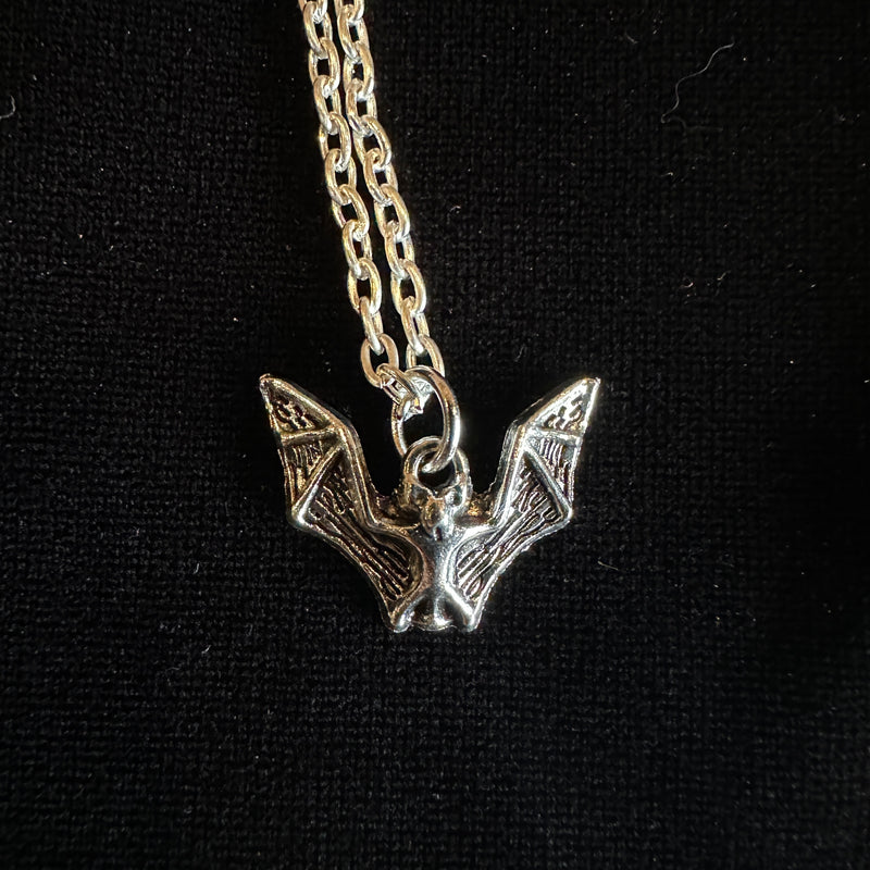 Silver Bat Necklace