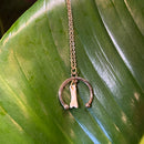 Otter Paw Bone Barbell Necklace