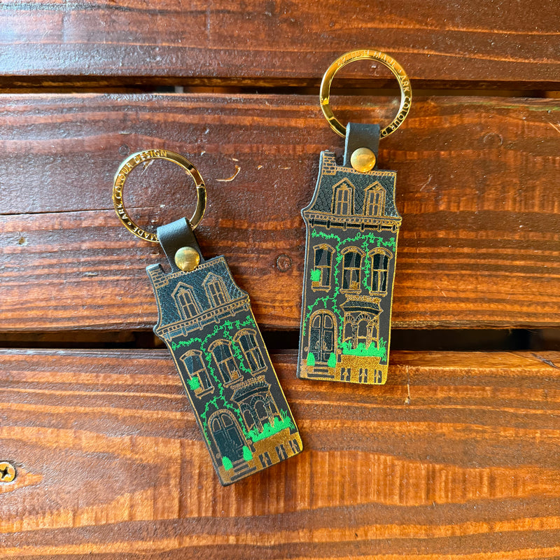 Dolls House Leather Keychain