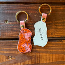 Guinea Pig Leather Keychain