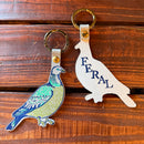Pigeon Leather Keychain