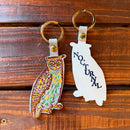 Owl Leather Keychain