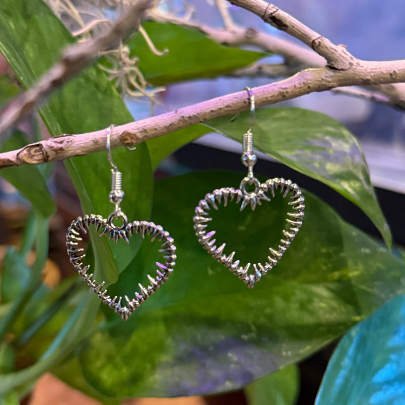 Spiky Heart Earrings