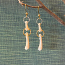 Otter Double Toe Bone Earrings