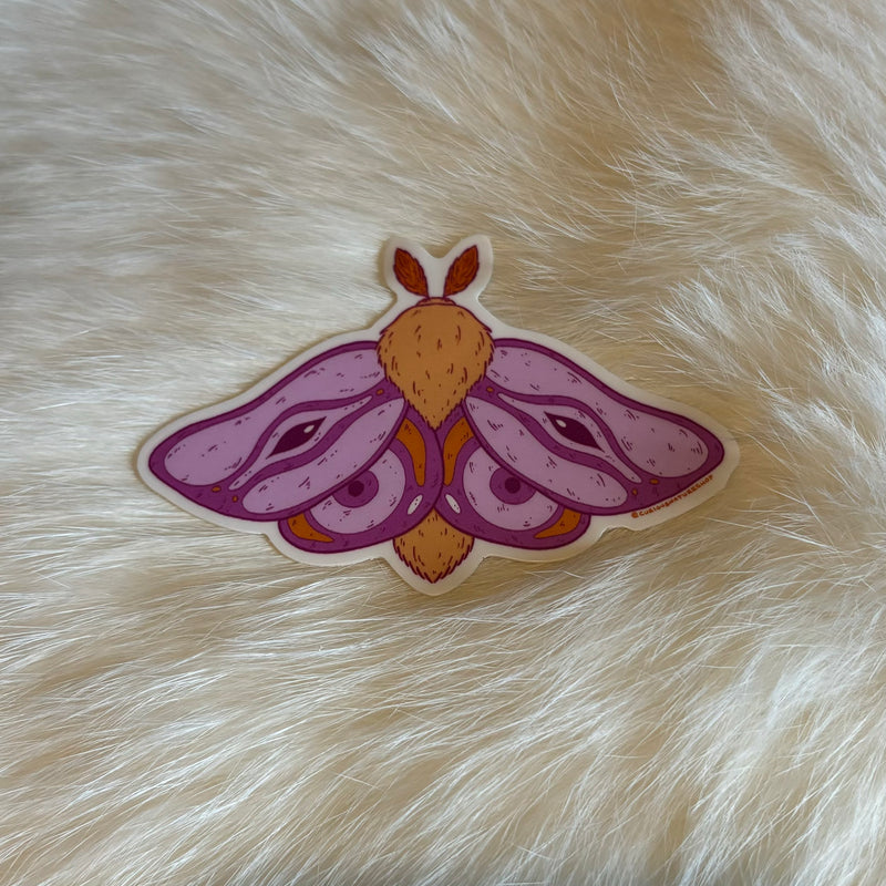 Lesbian Pride Moth Sticker