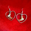 Bobcat Claw Heart Earrings