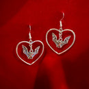Bat Heart Earrings