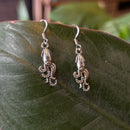 Silver Squid Earrings